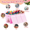 thumbnail image 2 of Extra Large Toy Box Toddlers Chest with Lids, Collapsible Sturdy Toy Storage Organizer, Kids Bin Boxes Storage Basket for Boys, Girls, Nursery, Living Room, Playroom, 40"x14"x16" (Pink), 2 of 14