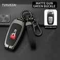 thumbnail image 3 of For Audi Q3 Key Cover Case High-quality A6 A8 Q6 Q7 A style 3 buttons Zinc Alloy Leather Car Key Cover, 3 of 9