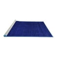 thumbnail image 2 of Ahgly Company Machine Washable Indoor Round Abstract Blue Modern Area Rugs, 6' Round, 2 of 4