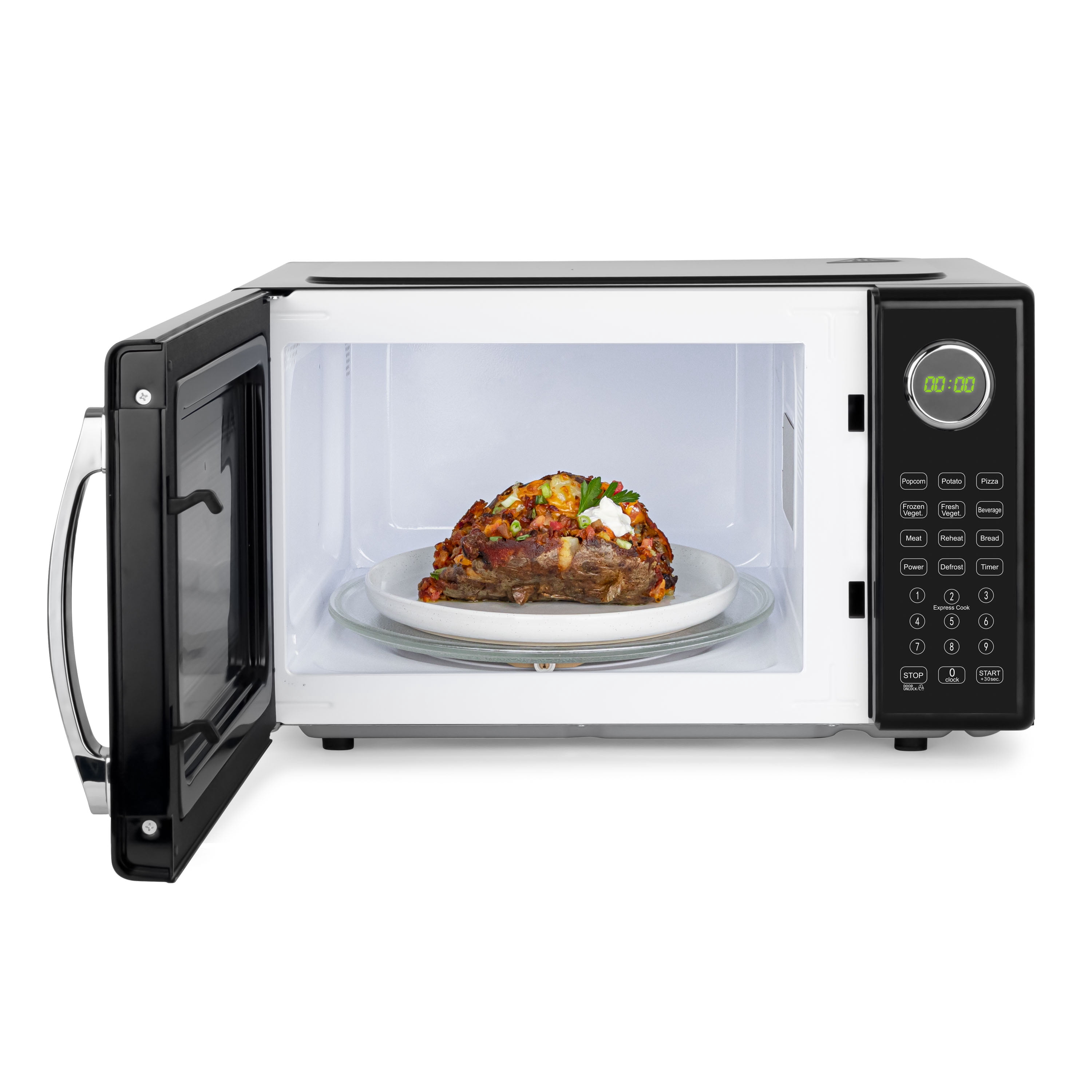 Retro 1.1 cu. ft. Countertop Microwave Oven, Black