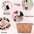 thumbnail image 3 of Picia Yellow Flowers Printed Leather Travel Toiletry Bag,Cosmetic Organizer, Makeup Travel Bag, Durable Travel Pouch, Compact Toiletry Bag, Travel Accessories, 3 of 6