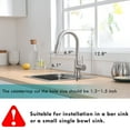 thumbnail image 6 of Brushed Nickel Mini Bar Prep Faucet with Pull Down Sprayer for Bathroom and Kitchen Sink, 6 of 7
