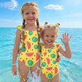 thumbnail image 7 of Abcomgle Kids One Piece Swimsuit Girls Ruffled Stretchy One Piece Swimsuits for Little Girls Cute Watermelon Graphic Swimwear for Girls, 7 of 7