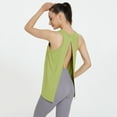 thumbnail image 2 of Work Out Tank Tops for Women Sleeveless Athletic Tank Tops Scoop Neck Basic Undershirt Workout Sports Shirts Lightweight Racerback Breathable Tee (Green,M), 2 of 5