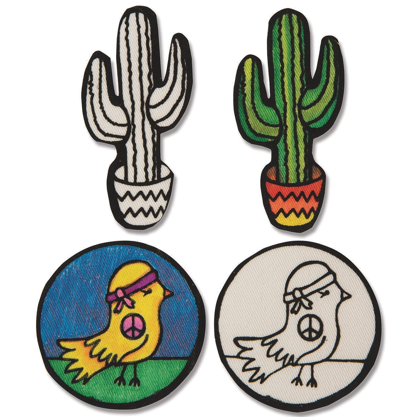 Velvet Art Iron-On Patches to Color (Pack of 100)