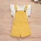thumbnail image 2 of Ropa Para Bebé (Niño O Niña), Conjunto Para Niño Pequeño, Conjunto De Dos Piezas Con Pechera Y Manga Voladora De Verano, Ropa Para Niño Amarilla Odeerbi LM103-5868, 2 of 9