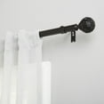 thumbnail image 2 of Exclusive Home Vulcan 1" Window Curtain Rod and Finial Set, Adjustable 36"-72", Matte Black, 2 of 8