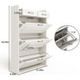 thumbnail image 2 of Shoe Cabinet with 3 Large Flip Drawers & 2 Storage Drawers, Narrow Shoe Organizer Cabinet Fits for Kinds of Shoes, Slim Shoe Storage Cabinet for Entryway, Hallway, Bedroom, 2 of 8