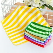 D-GROEE 5Pcs Absorbent Square Striped Microfiber Dish Cloth for Washing Dishes Dish Rags Best Kitchen Washcloth Cleaning Cloths