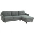 thumbnail image 1 of LifeStyle Solutions Sectionnel Hayworth avec Accoudoirs Roulés en Gris, 1 of 10
