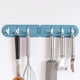 thumbnail image 5 of Toystoory Soporte para perchero montado en la pared, ganchos para llaves, colgador, organizador de almacenamiento colgante para baño y cocina Almacenamiento y organización del hogar azul abdominales, 5 of 6