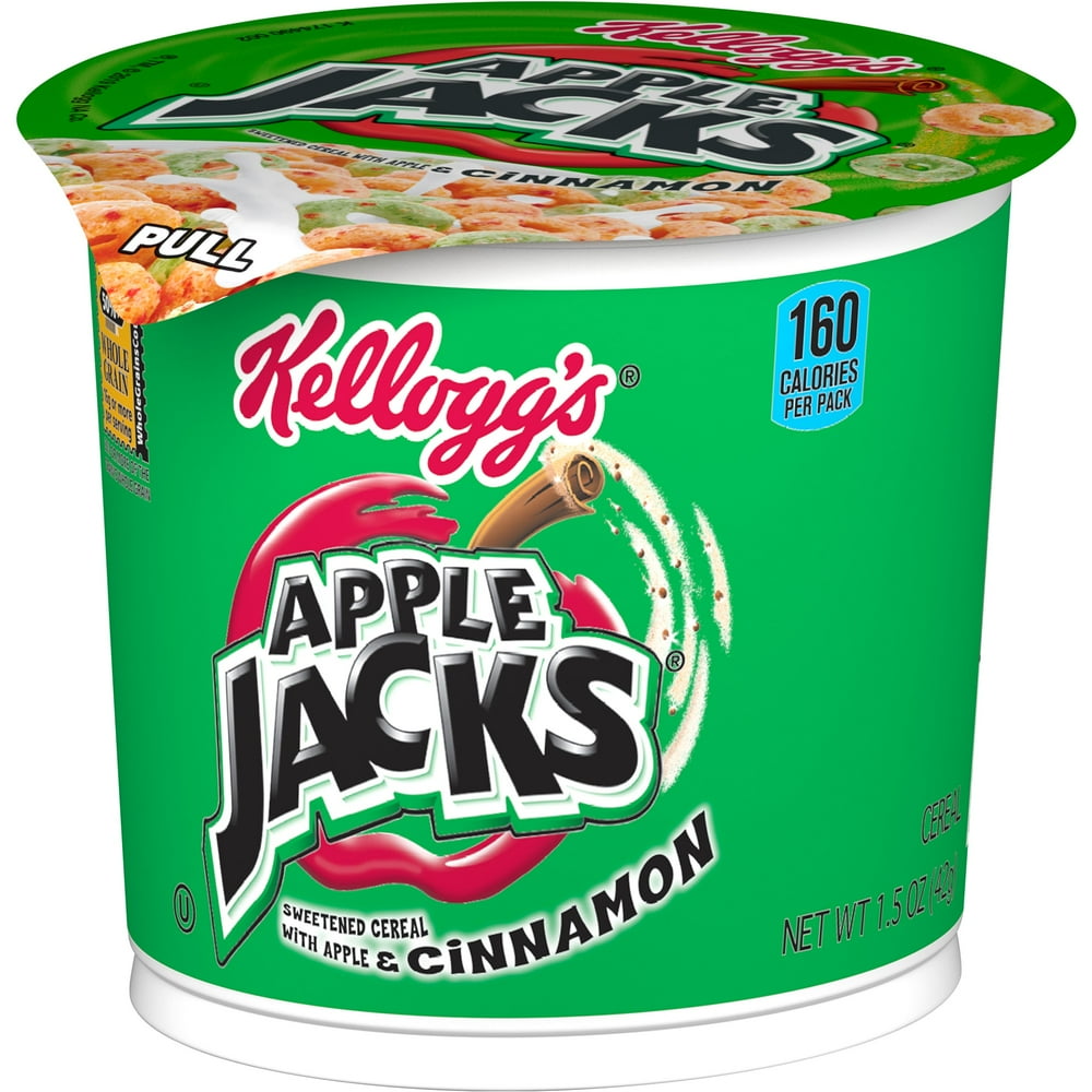 Kellogg's Apple Jacks, Breakfast Cereal in a Cup, Original, Single