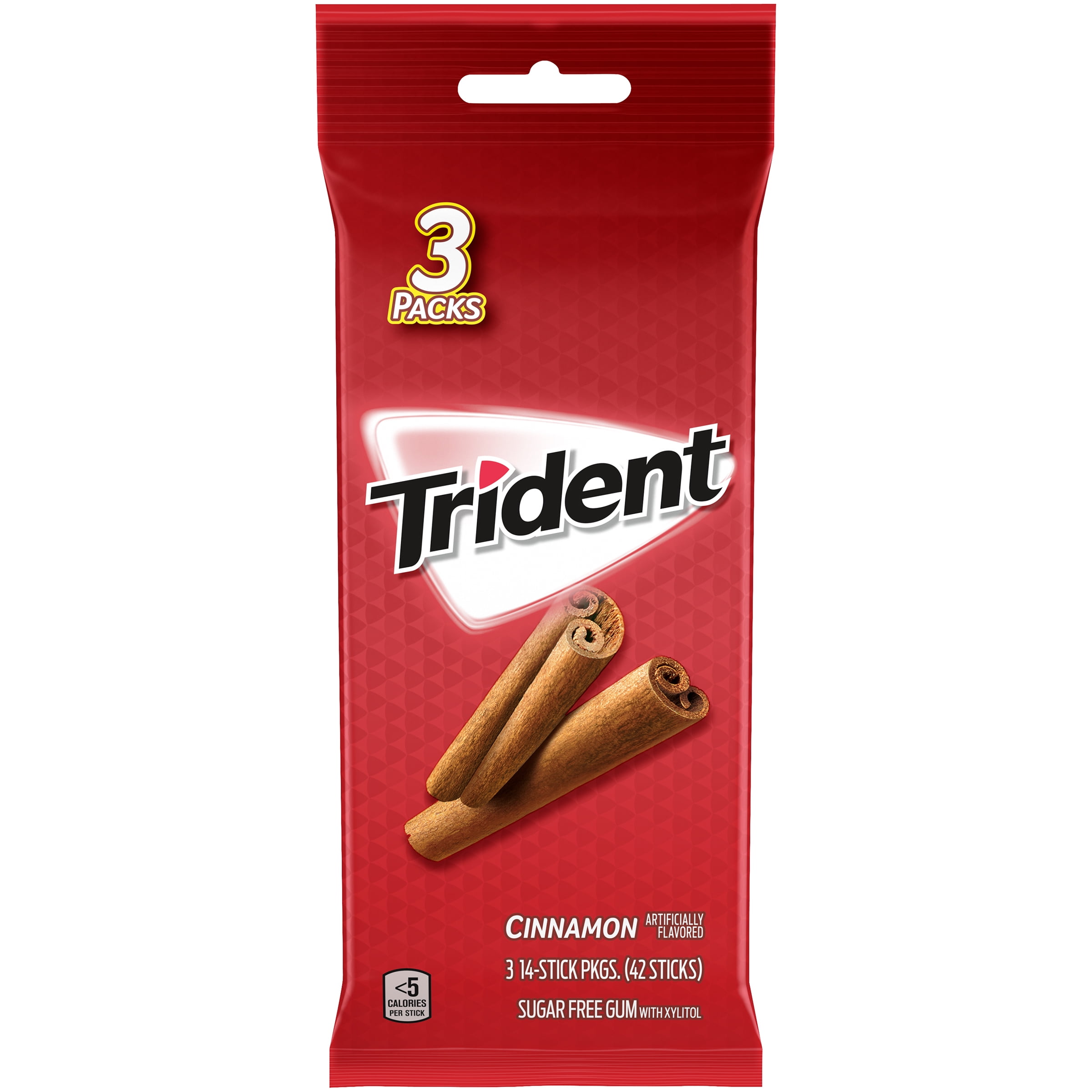 Trident Sugar Free Chewing Gum, Tropical Twist Flavor, 3 Packs (42