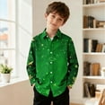 thumbnail image 5 of KyCheLot Boys Casual Button Down Shirts Printed Long Sleeve Blouse St Patrick's Day Tops 3-16 Years, 5 of 7