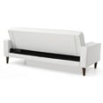 thumbnail image 6 of Glory Furniture Andrews Faux Leather Sleeper Sofa in White, 6 of 6