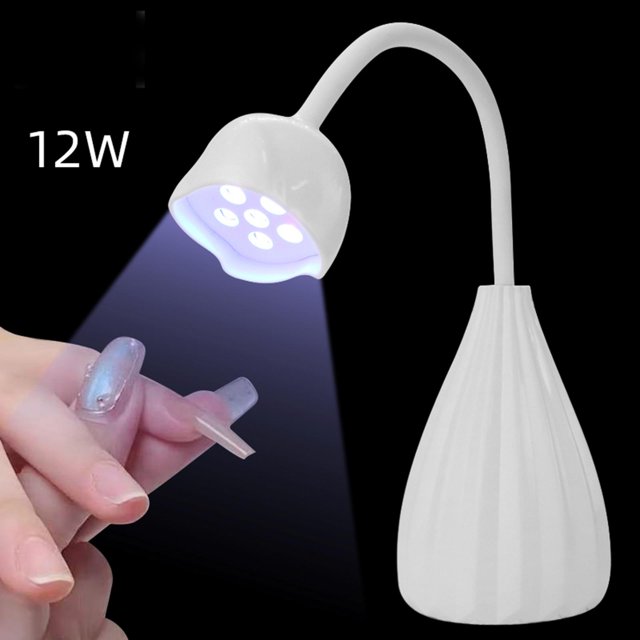 Lámpara de uñas LED de 12 W, de uñas profesion Luz de uñas Carga USB de 6 LED, Suministros de accesorios de belleza, Herramientas para salón Salvador Secador de lámpara de uñas