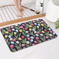 thumbnail image 4 of Pioneer Flower Floral Print Pattern Bathroom Rugs Mat, Non Slip Microfiber Bathroom Rug with Rubber Backing, Soft Mats for Bathroom Floor Tub Shower, 17"x27", 4 of 5