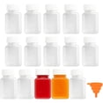 thumbnail image 1 of 15 Pequeñas de Plástico de 100 Ml, Transparentes, con Tapa, Vacías, Ideales para Rellenar Bebidas, Zumos, Agua o Batidos., 1 of 5