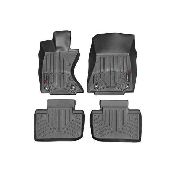 WeatherTech Custom Fit FloorLiners compatible with 2014-2015 Lexus IS - 1st & 2nd Row (2-pc. Rear Liner), Black