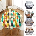thumbnail image 4 of Odenmar Daisy Floral Round Tablecloth 60 Inch, Farmhouse Waterproof Table Cover, Rustic Flower Design for Dining Table, Kitchen, Party Indoor Outdoor, 4 of 6