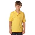 thumbnail image 2 of Blue Generation BG5500 Youth S/S Soft Touch Polo (S, Yellow), 2 of 3