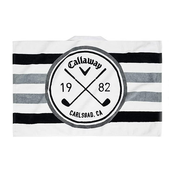 Callaway Lightweight Golf Towels, White & Black