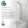 thumbnail image 5 of Glass Warehouse Gw-Bf-33 Vela 58-1/4" High X 33" Wide Shower Screen Frameless Tub Door -, 5 of 5