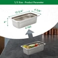 thumbnail image 4 of Hotel Pans HECMAC, tamaño 1/3, 4 pulgadas de profundidad, calibre 23, acero inoxidable, 4 of 7
