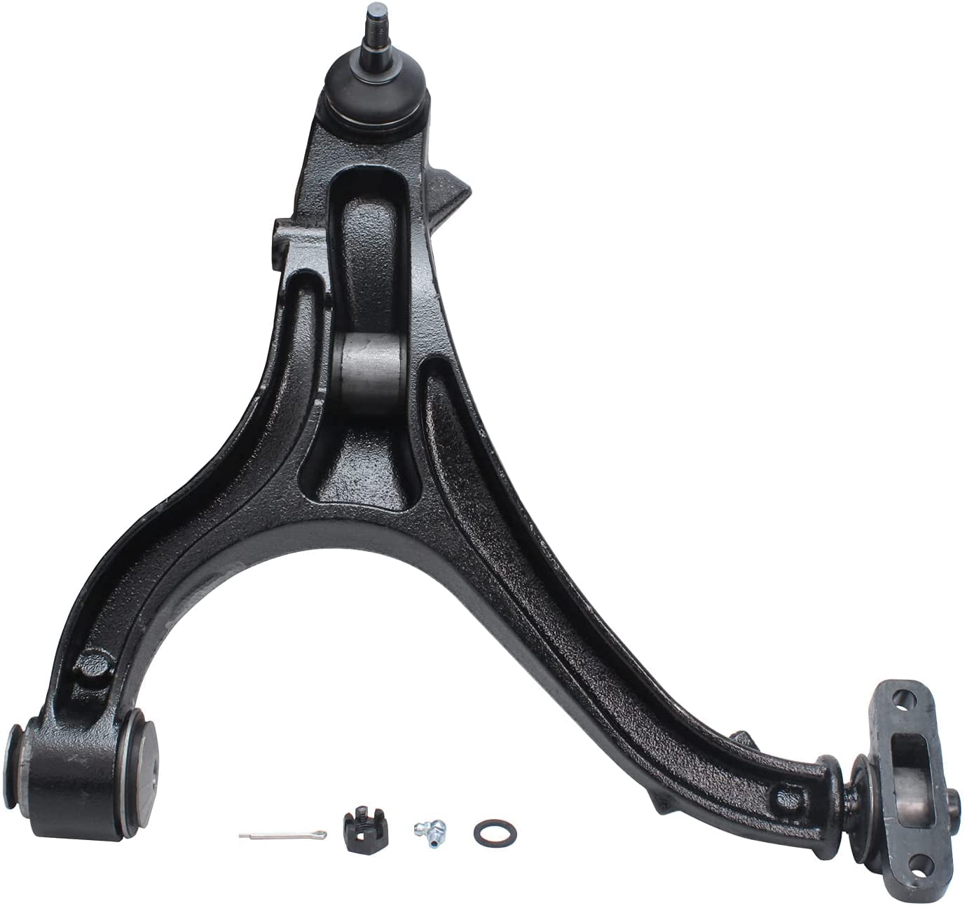 Detroit Axle - 4pc Front End Control Arms for 05-10 Jeep Commander Grand Cherokee, 4 Lower Upper Control Arms w/Ball Joint 2005 2006 2007 2008 2009 2010 Replacement