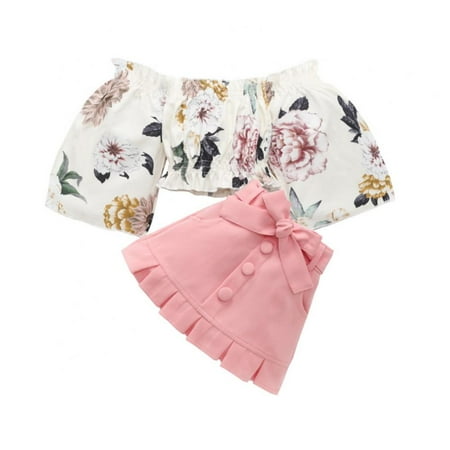 

Bullpiano Toddler Girl Summer Outfits Suit Kids Outfits Girls Clothing Set Baby Girls Outfit Set Summer Baby Clothing