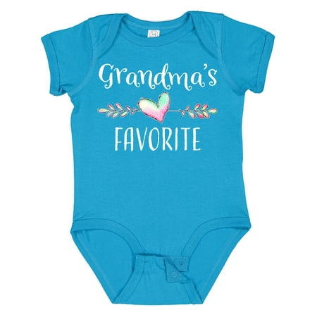 

Inktastic Grandmas Favorite- Heart Grandchild Gift Baby Boy or Baby Girl Bodysuit