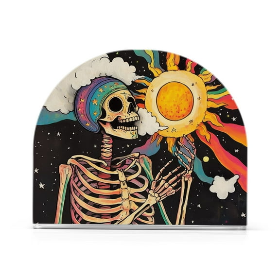 Yayeee Napkin Holder for Table Kitchen Paper Tissue Organization, Skeleton with Sun