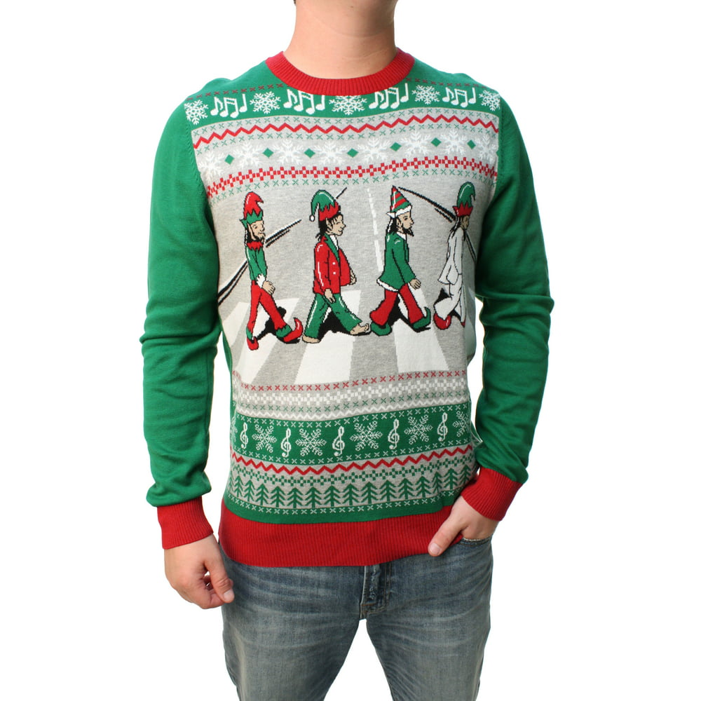 Ugly Christmas Sweater - Ugly Christmas Sweater Men's Beatles Abbey ...