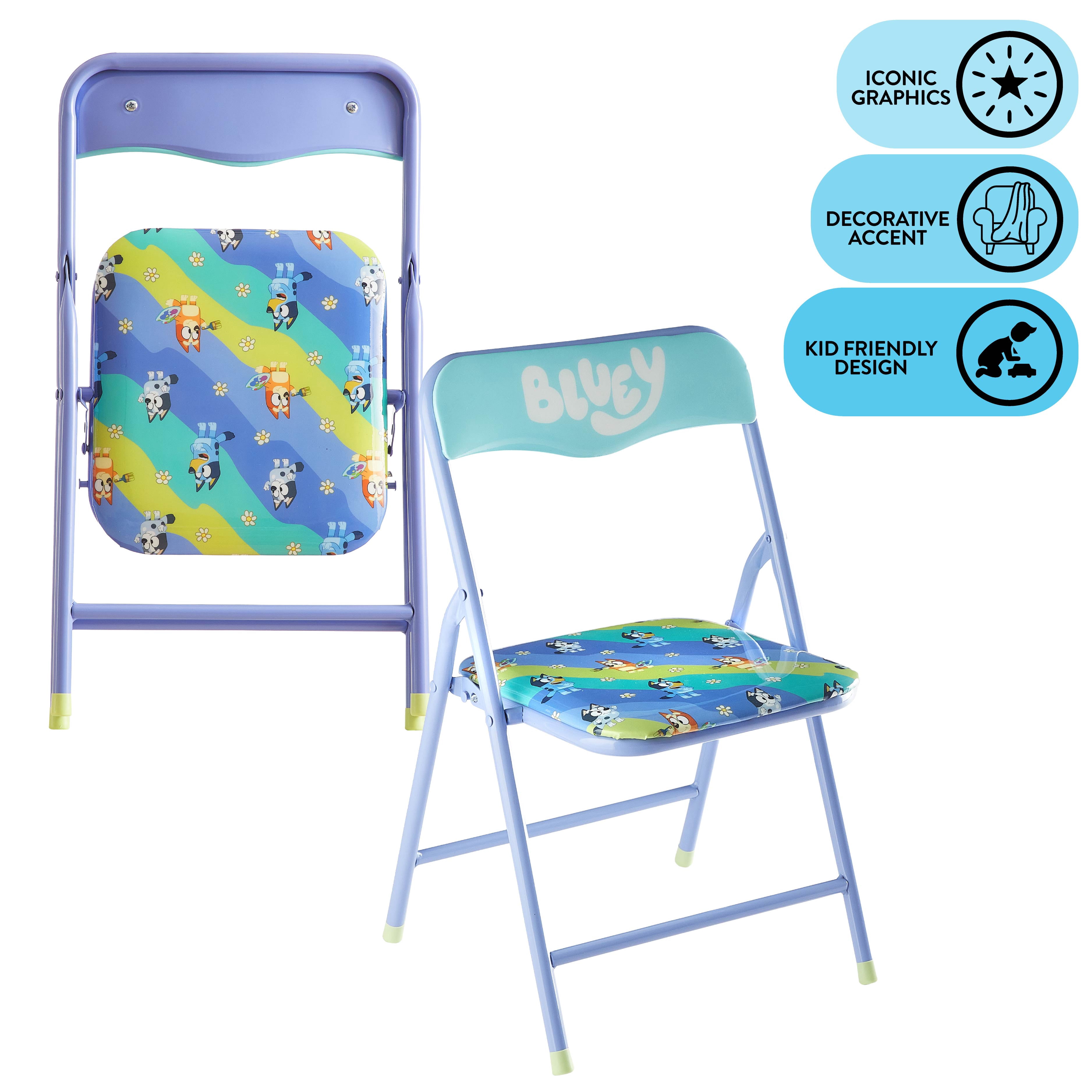 Bluey Kids' 3-Piece Table and Chairs Set, Blue