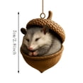 thumbnail image 6 of Forest Animal Acorn Ornaments 3D, Detailed Woodland Creature Figurines in Acorn Shell, Shatterproof Resin Christmas Tree Ornaments, Unique Animal Lover Gift Idea, Christmas Decor Set, A, 6 of 8