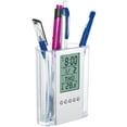 thumbnail image 5 of Portalápices Digital LCD escritorio despertador portalápices calendario temporizador temperatura escritorio reloj electrónico Oficina, 5 of 5