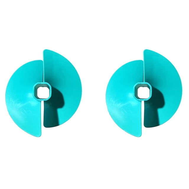 2X Ice Auger Bit Fan Blade Nylon Drill with Adapter Float Ice Auger Bit Fan Blades Power Tools Drill Bits 6 Inch Blue