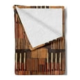 thumbnail image 2 of Ethnic Soft Flannel Fleece Throw Blanket, Geometric Pattern with Stripes Earthy Tones Hand Drawn Vertical Lines Arrangement, Cozy Plush for Indoor and Outdoor Use, 50" x 70", Multicolor, by Ambesonne, 2 of 5