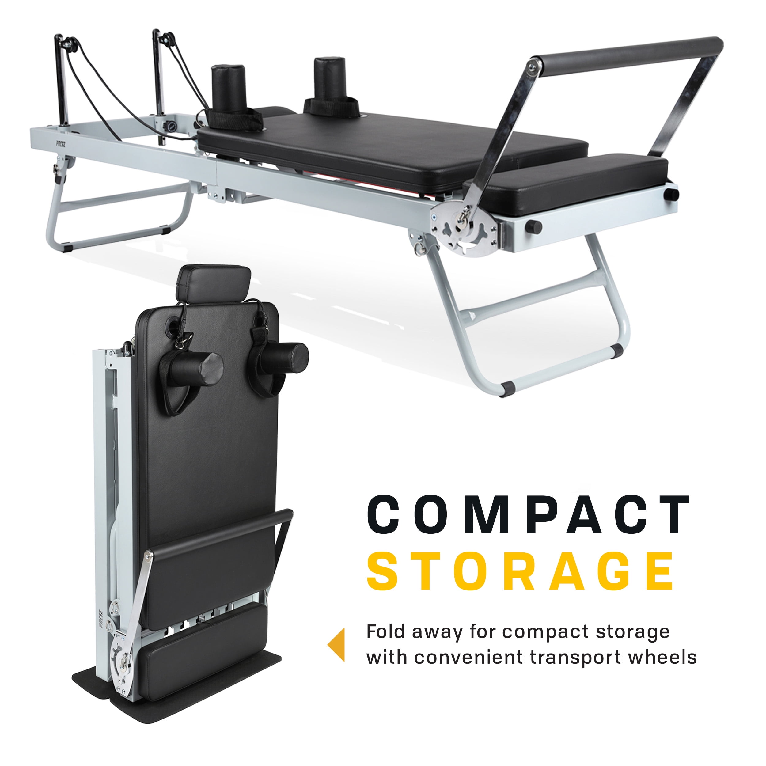 PRCTZ Folding Pilates Reformer Machine for Home Gym – Full Body Workout & Core Strength Trainer