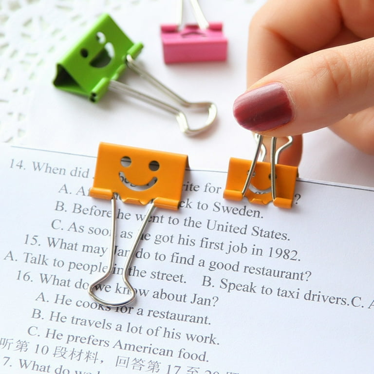 Smiley binder online clips