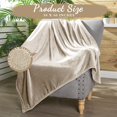 thumbnail image 5 of 6 Pcs Flannel Fleece Throw Blanket Bulk 50 x 60 Inch Soft Fleece Blanket Warm Throw Blanket Coral Blankets for Couch Sofa Home Wedding Gifts Season (Khaki), 5 of 12