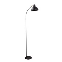 Swift Beacon Luxe Arc Black Floor Lamp for Living Room - Durable Textured Black Finished Metal Body, Perfect Tall Lamp for Bedroom, Office and Workspace