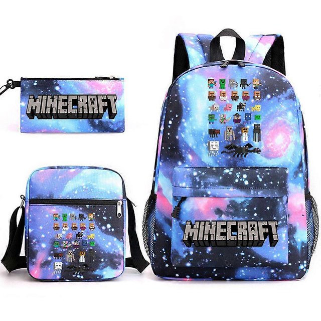 New style cartoon Stitch schoolbag three-piece elementary and middle school students backpack