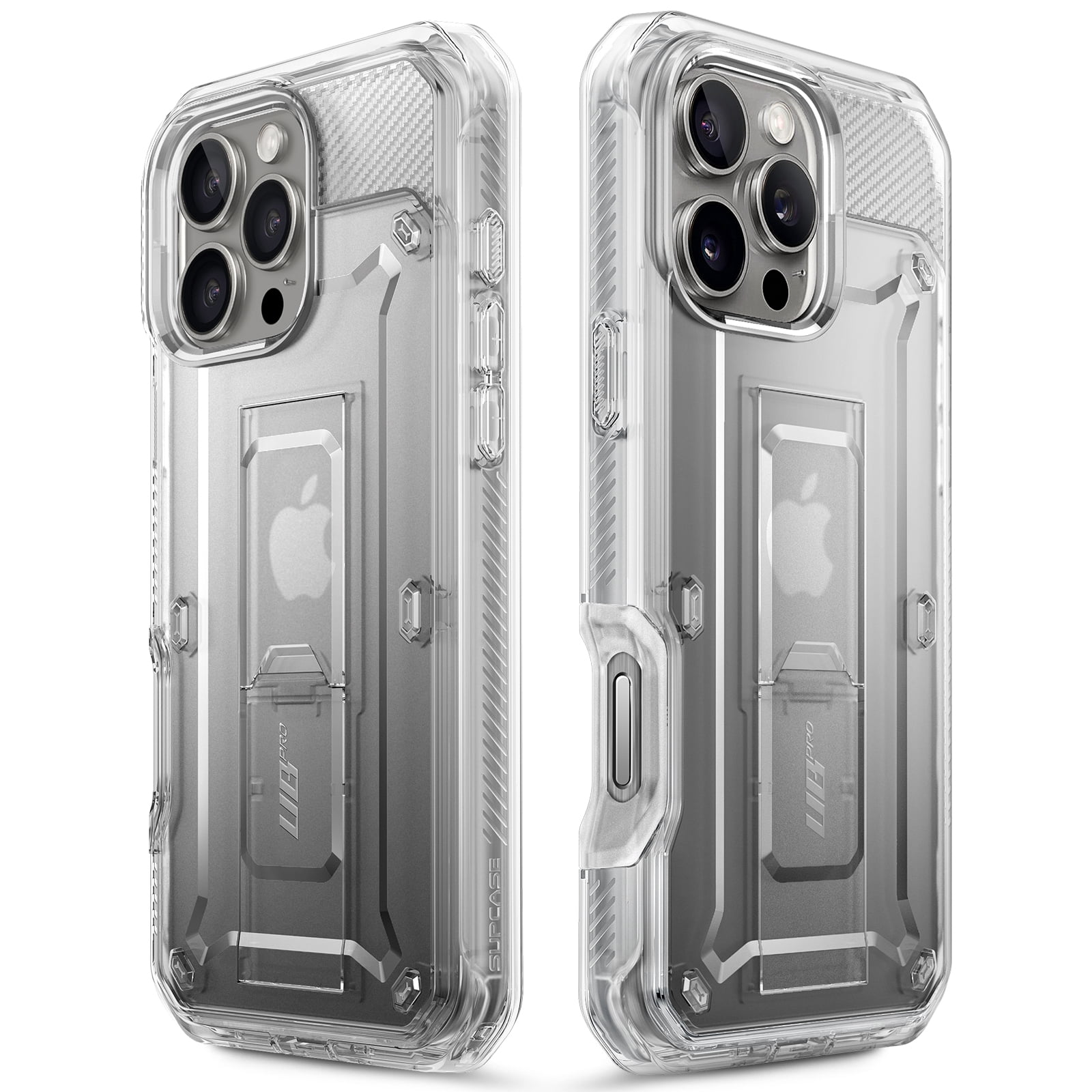 SUPCASE Unicorn Beetle Pro for 2024 Apple iPhone 16 Pro Max 6.9" Case with Screen Protector, [Built-in Stand & Belt-Clip] [Military-Grade Protection] Phone Case Cover for iPhone 16 Pro Max, Clear
