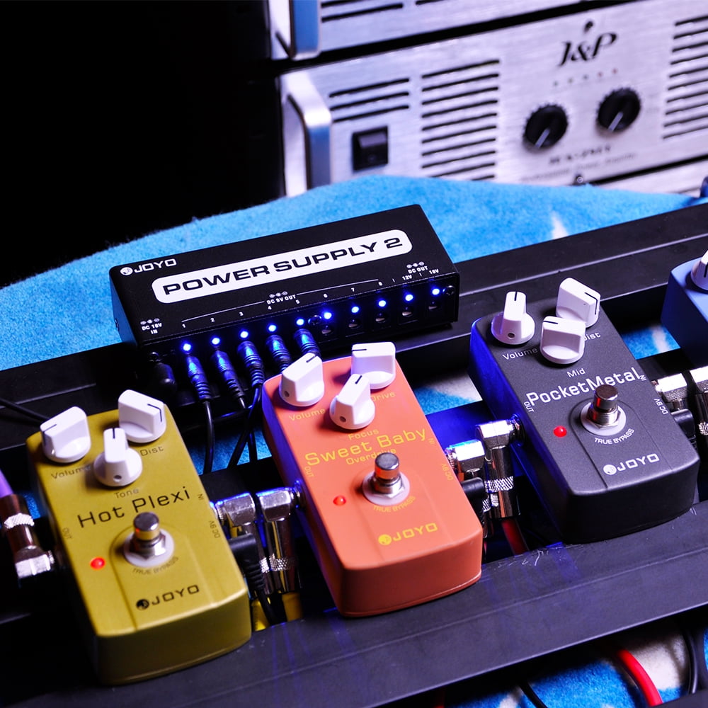 JOYO Pedal Power Supply 10 Outputs 9V 12V 18V Options Isolated Short-Circuit Overload Protection For Guitar Effect Pedals