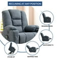 thumbnail image 3 of SOCIALCOMFY Power Lift Recliner Chair for Elderly, Heavy Duty Lift Chair with Heat and Massage, Soft Fabric Recliner Chair with 2 Remote Controls, Cup Holders, Side Pockets & USB Ports (Blue), 3 of 7