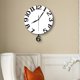 thumbnail image 5 of Reloj de pared oscilante de 12 pulgadas, moderno, silencioso, adorno de pared decorativo. Blanco, 5 of 9