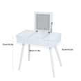 thumbnail image 2 of Wooden Vanity Desk Set With Stool, Modern Makeup Table With LED Lighted Mirror, Flip Top Makeup Vanity Table With Storage Cabinet Drawer For Bedroom, 2 of 7