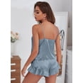thumbnail image 2 of Inadays Satin Pajamas Set Cami Shorts Sleepwear Pajama Set L Size, 2 of 7