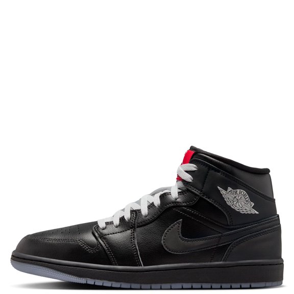 Men's Jordan 1 Mid SE Black/Black-White-Wolf Grey (HV5177 010) - 9.5